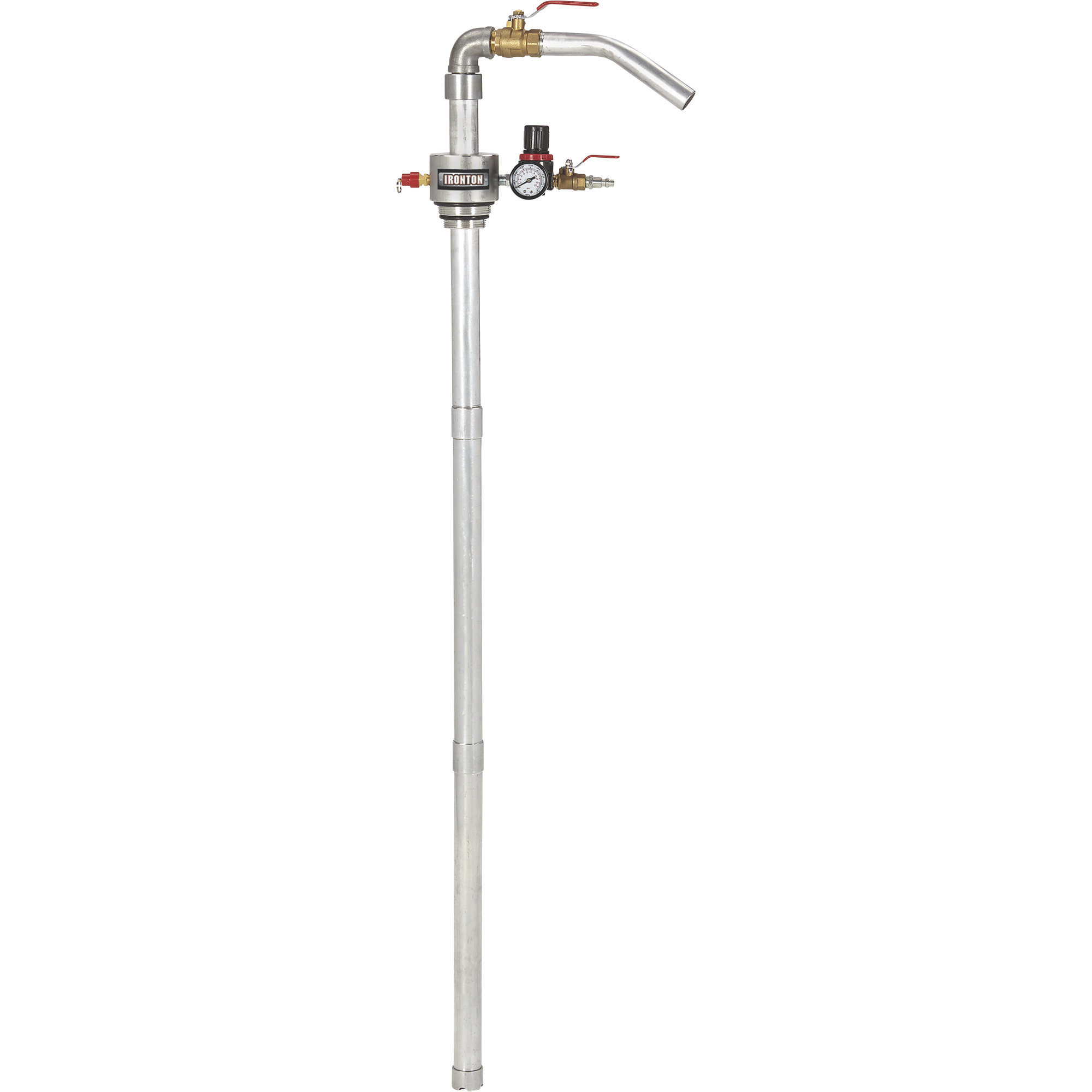 Ironton Air-Operated Barrel Pump, 12 GPM Flow, 10 Max. PSI, Drum Compatible